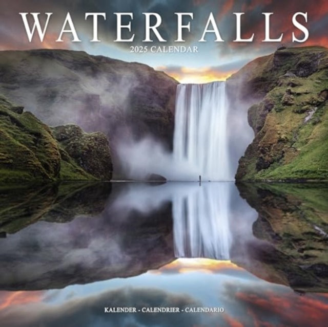 Waterfalls Calendar 2025  Square Scenic Wall Calendar - 16 Month-9781804604953