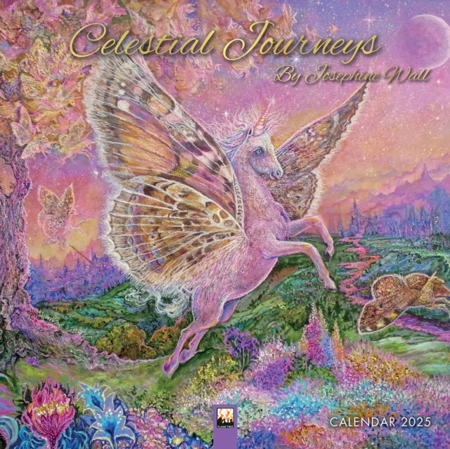 Celestial Journeys by Josephine Wall Wall Calendar 2025 (Art Calendar)-9781835620076