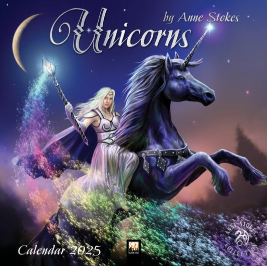 Unicorns by Anne Stokes Wall Calendar 2025 (Art Calendar)-9781835620106