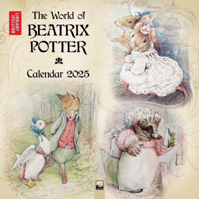 British Library: Beatrix Potter Wall Calendar 2025 (Art Calendar)-9781835620687