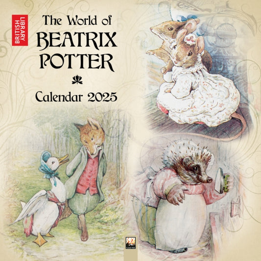 British Library: Beatrix Potter Wall Calendar 2025 (Art Calendar)-9781835620687