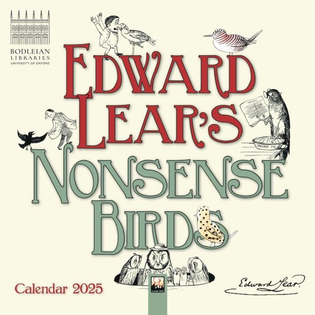 Bodleian Libraries: Edward Lear's Nonsense Birds Mini Wall Calendar 2025 (Art Calendar)-9781835621059