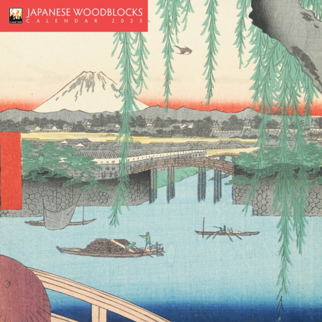 Japanese Woodblocks Mini Wall Calendar 2025 (Art Calendar)-9781835621141