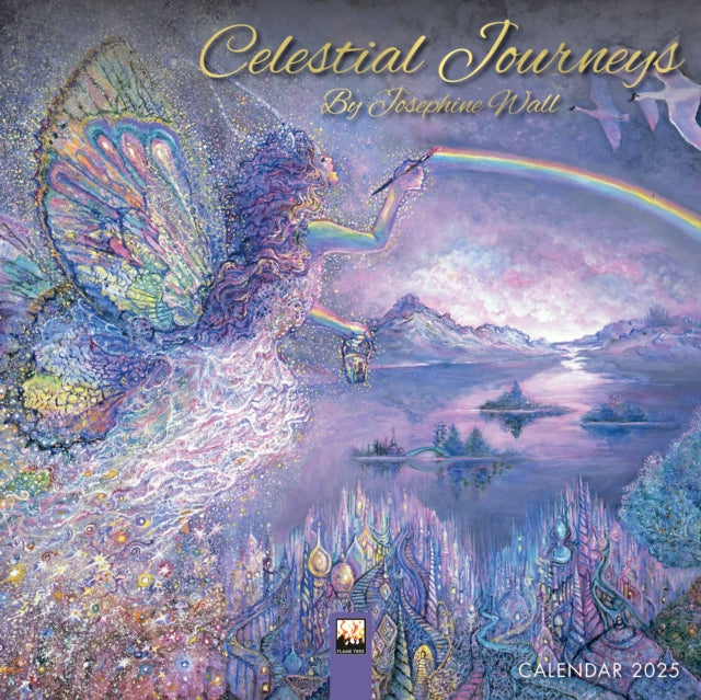 Celestial Journeys by Josephine Wall Mini Wall Calendar 2025 (Art Calendar)-9781835621219