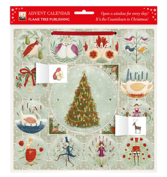 Maja Lindberg: Twelve Days of Christmas Advent Calendar (with stickers)-9781835621646