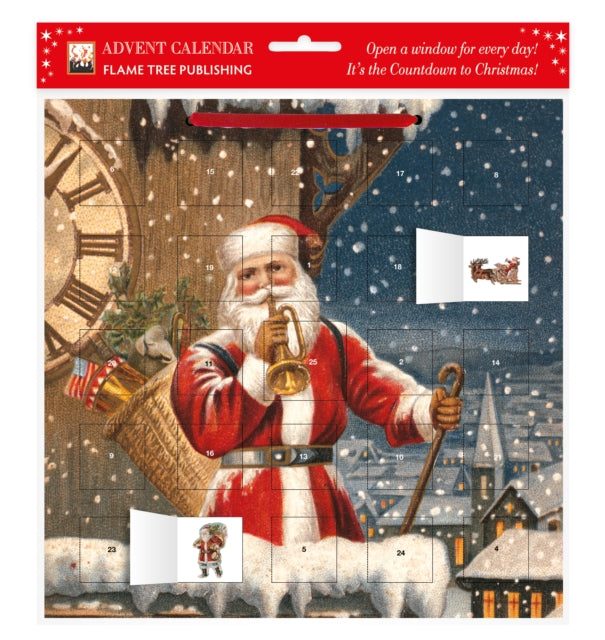 Snowy Santa Claus advent calendar (with stickers)-9781847864451