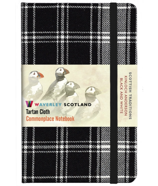 Waverley S.T. (M): Black & White Pocket Genuine Tartan Cloth Commonplace Notebook-9781849344647