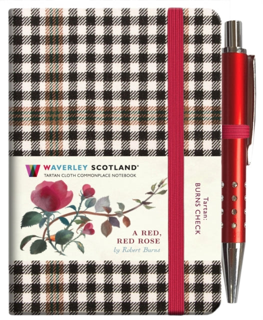 A Red, Red Rose Tartan Notebook (mini with pen) (Burns check tartan)-9781849345262