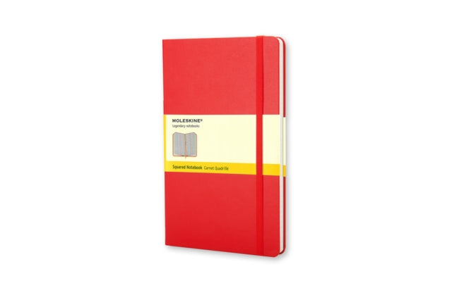 Moleskine Large Squared Hardcover Notebook Red-9788862930338