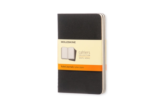 Moleskine Ruled Cahier - Black Cover (3 Set)-9788883704895