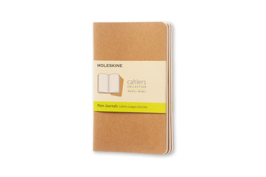 Moleskine Plain Cahier - Kraft Cover (3 Set)-9788883704949