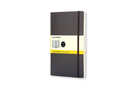 Moleskine Soft Large Squared Notebook Black-9788883707186